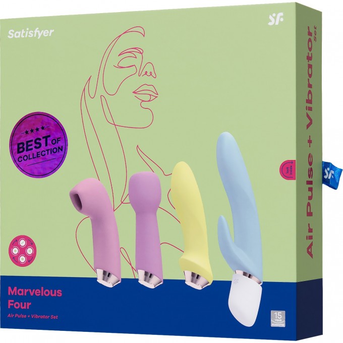 Набор вибраторов SATISFYER Marvelous Four, силикон, ассорти J2018-181A Набор вибраторов SATISFYER Marvelous Four, силикон, ассорти J2018-181A