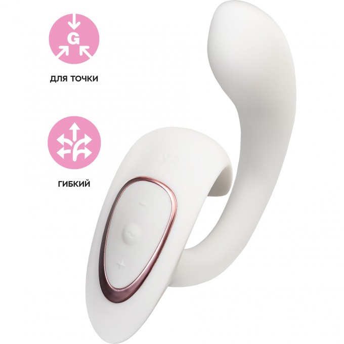 Вагинально-клиторальный вибратор SATISFYER G FOR GODDESS 1, белый, 27 см 4065885 Вагинально-клиторальный вибратор SATISFYER G FOR GODDESS 1, белый, 27 см 4065885